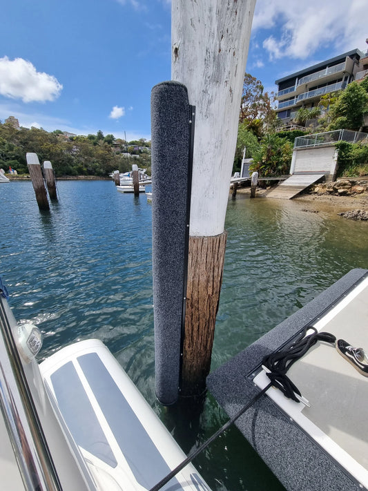 Piling Protection Bumper mounted vertically on a piling